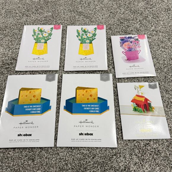 Hallmark Other - Lot of 6, Hallmark Signature Pop Up Mother's Day, Father's Day Cards, Peanuts